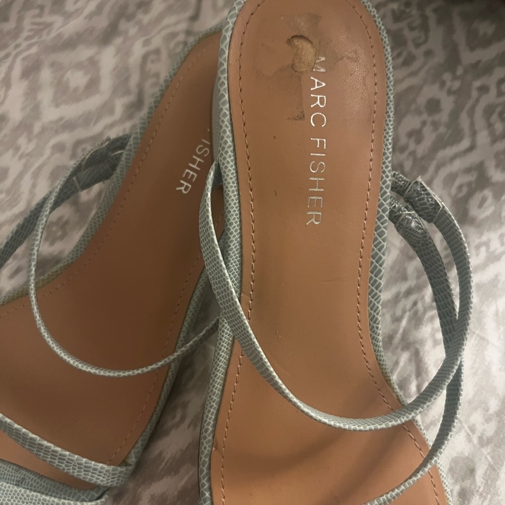 Marc Fisher Women's Light Blue Strappy Heels